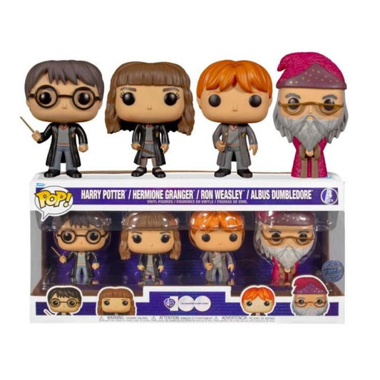 Funko Pop! Harry Potter (4er Pack) Hermine, Harry, Ron, Albus Dumbledore Vinylfigur 9cm