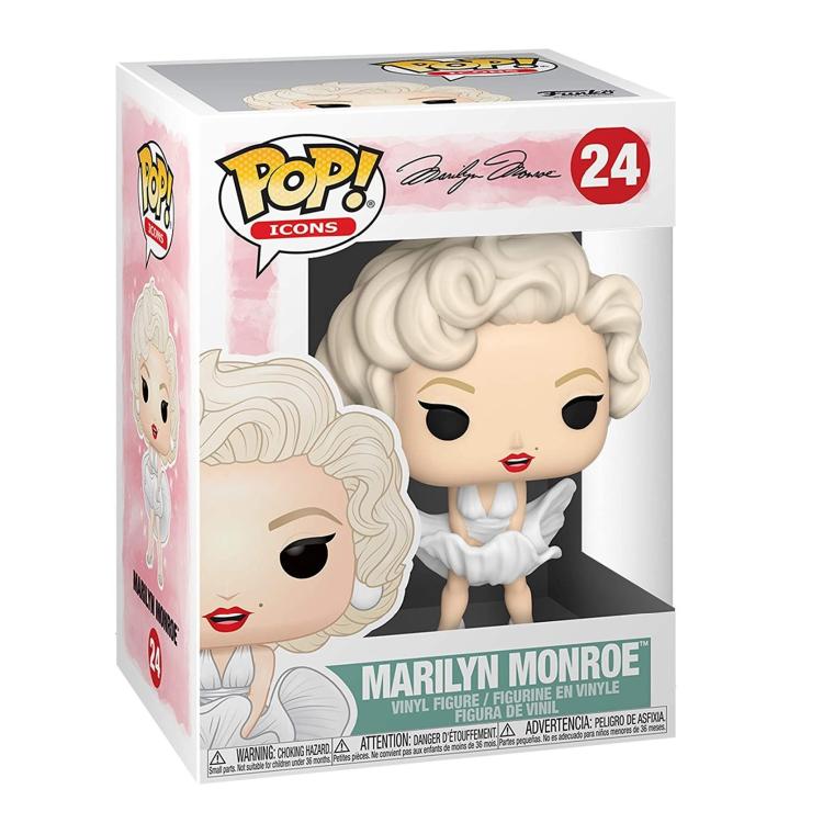 Funko Pop Icons - (24) Marilyn Monroe mit weißem Kleid Vinyl-Statue 9 cm