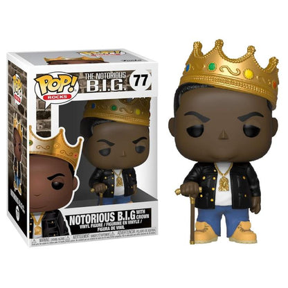 Funko Pop! Rocks – (77) Notorious B.I.G Crown Biggie – Vinyl Figur 9cm