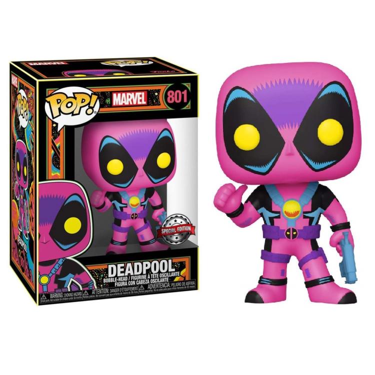 Funko Pop! Marvel Studios Blacklight (801) Deadpool Figur Vinyl Figur 9cm