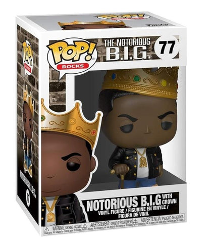 Funko Pop! Rocks – (77) Notorious B.I.G Crown Biggie – Vinyl Figur 9cm