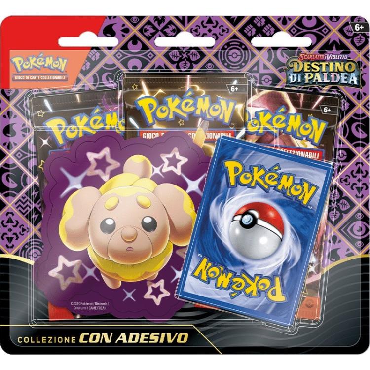 Pokemon Destino Di Paldea Collezione Con Adesivo Scarlatto E Violetto (Fidough)