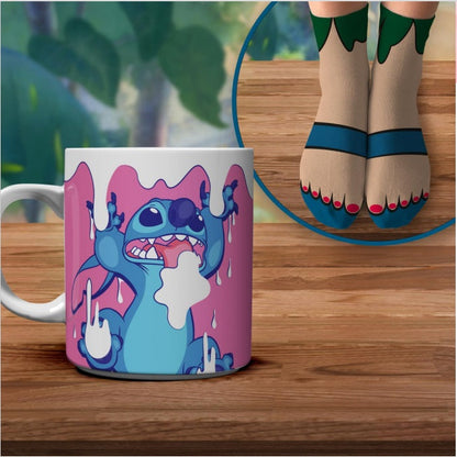 Paladone Disney (Lilo & Stitch) „Mug E Socks“ Geschenkset Tasse+Socken Gr. 35-41
