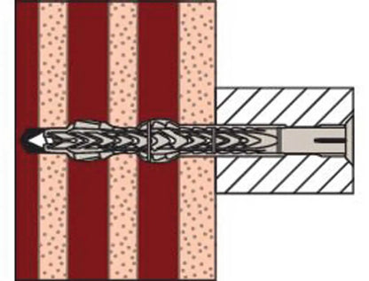 Nylon-Nageldübel mit Sechskantschraube 'SXRL-FUS' für Beton und Mauerwerk
