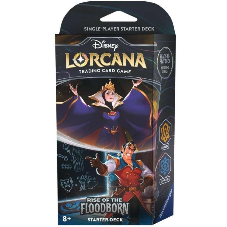Disney Lorcana „Das Zeitalter der Flutgestalt“ Starter Deck Bernstein/Saphir TCG-Karte Eng