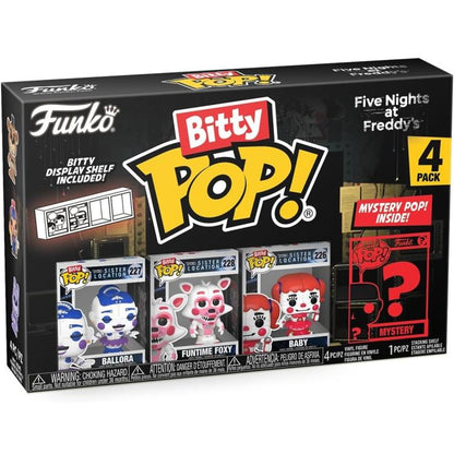 Funko Bitty Pop! Fnaf 4er-Pack – Ballora/Funtime Foxy/Baby + Überraschungs-Vinylfigur