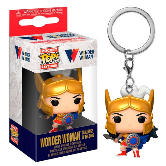 Funko Pop Pocket Keychain Wonder Woman 80Th Challenge Of The Gods Schlüsselanhänger