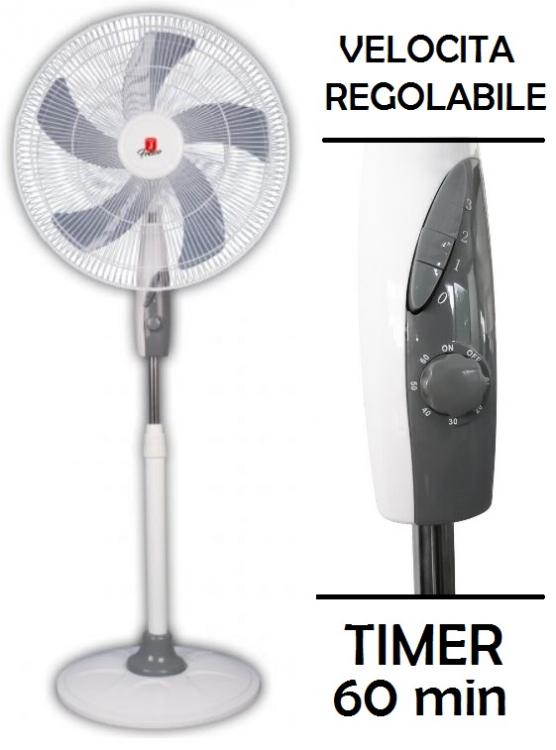 Turmventilator Standventilator 70W Timer Verstellbarer Sockel Weiß - Fresco Fs2045