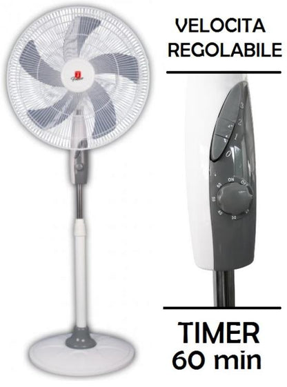 Turmventilator Standventilator 70W Timer Verstellbarer Sockel Weiß - Fresco Fs2045