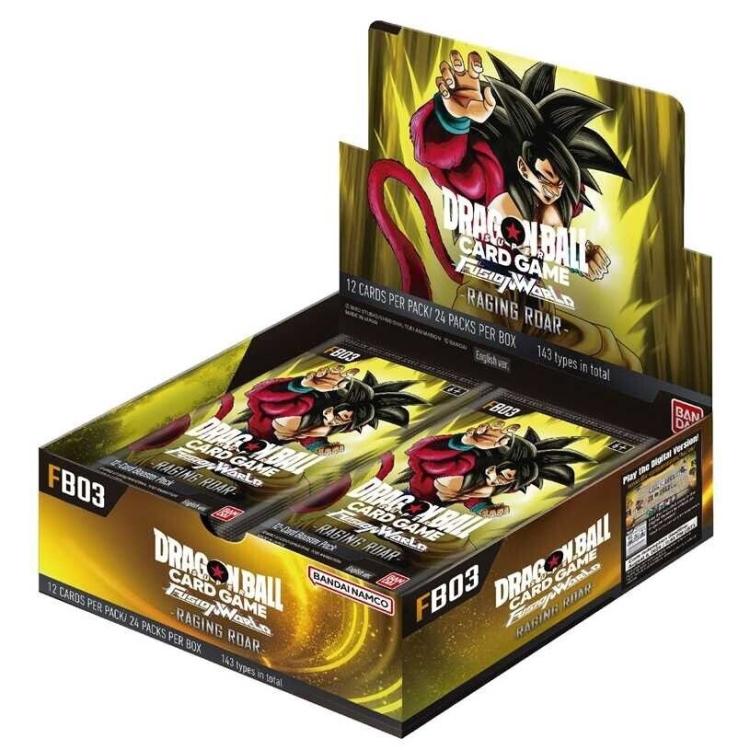 Dragon Ball Super Card Fusion World FB03 EU Box 24 Booster TCG Raging Roar Spiel
