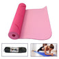 Pilates Mat Yoga Mat Fitness Mat TPE Rubber 6mm Two-Tone Fuchsia