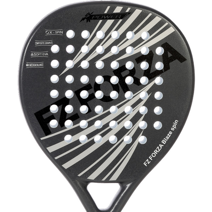 FZ FORZA Classic Power V2 Blaze Spin Racchetta Padel Nero Carbonio - FZ220001
