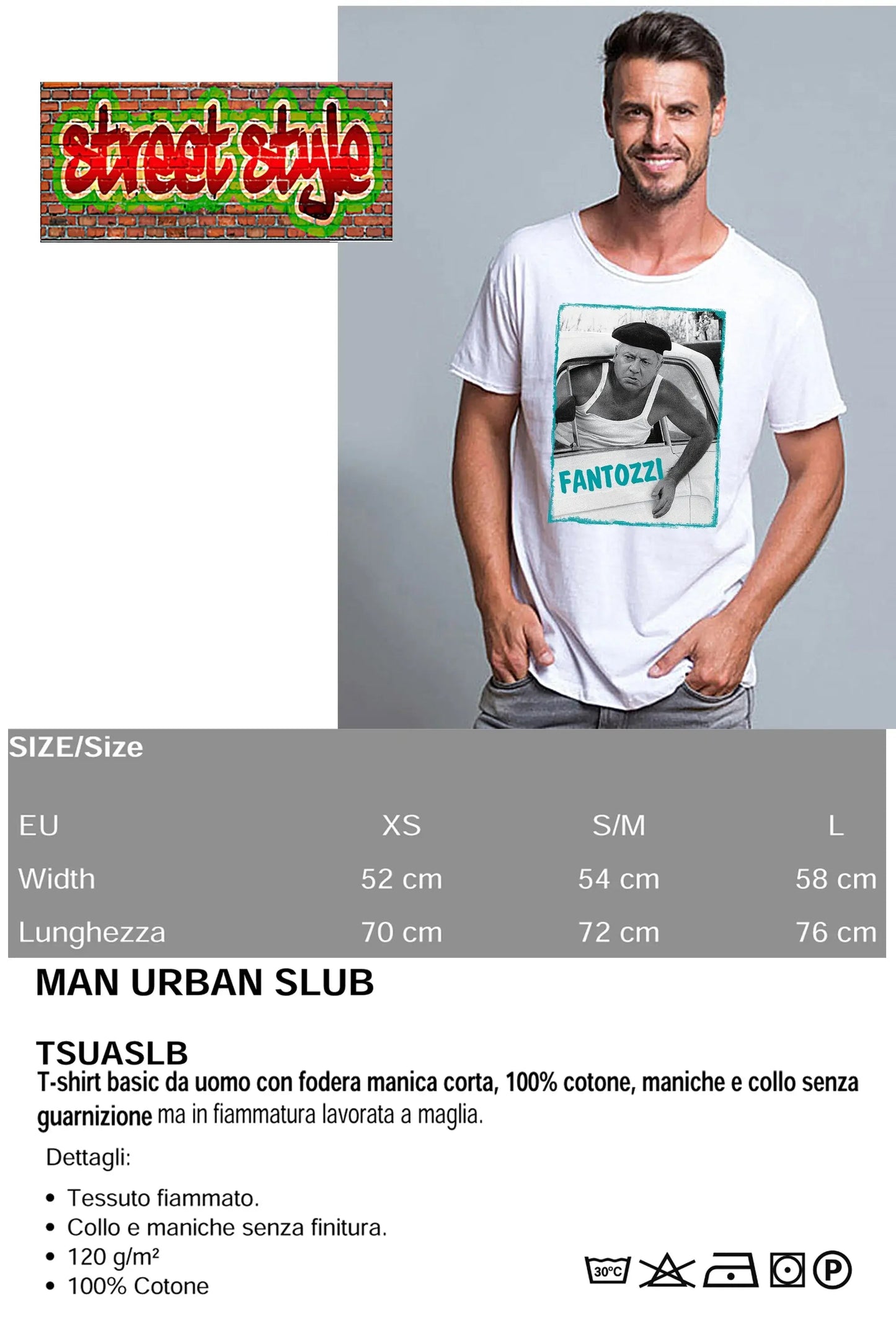 T-shirt Fantozzi The Legend - Uomo 100% Cotone