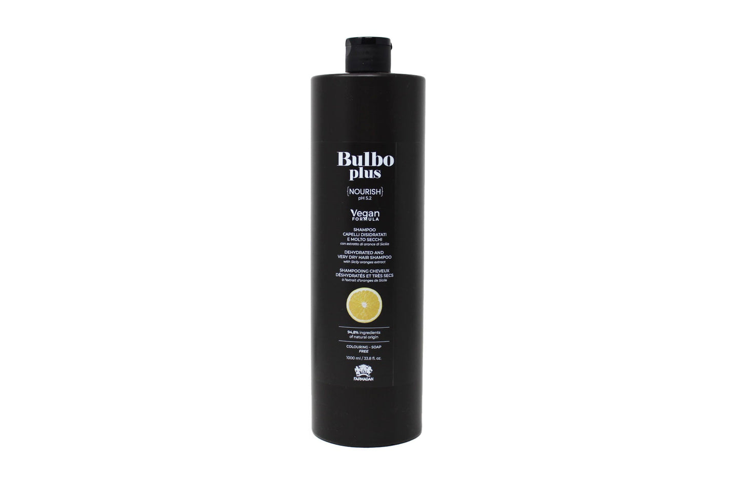 Farmagan Bulbo Plus Formula Vegan Nourish Shampoo für dehydriertes und sehr trockenes Haar 1000 ml