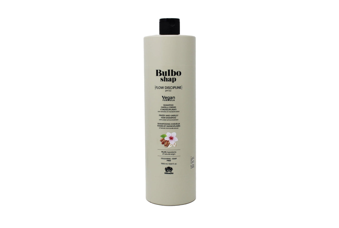 Farmagan Bulbo Shap Formula Vegan Flow Discipline Shampoo für krauses und widerspenstiges Haar 1000 ml