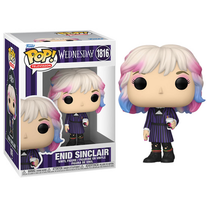 Funko Pop ! Television - Wednesday (1816) Enid Sinclair (W/ Coffee) Vinyl Figure 9cm