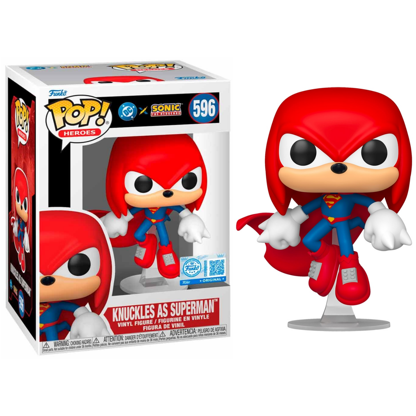 Funko Pop! Heroes DC X Sonic the Hedgehog - (596) Knuckles als Superman 9cm