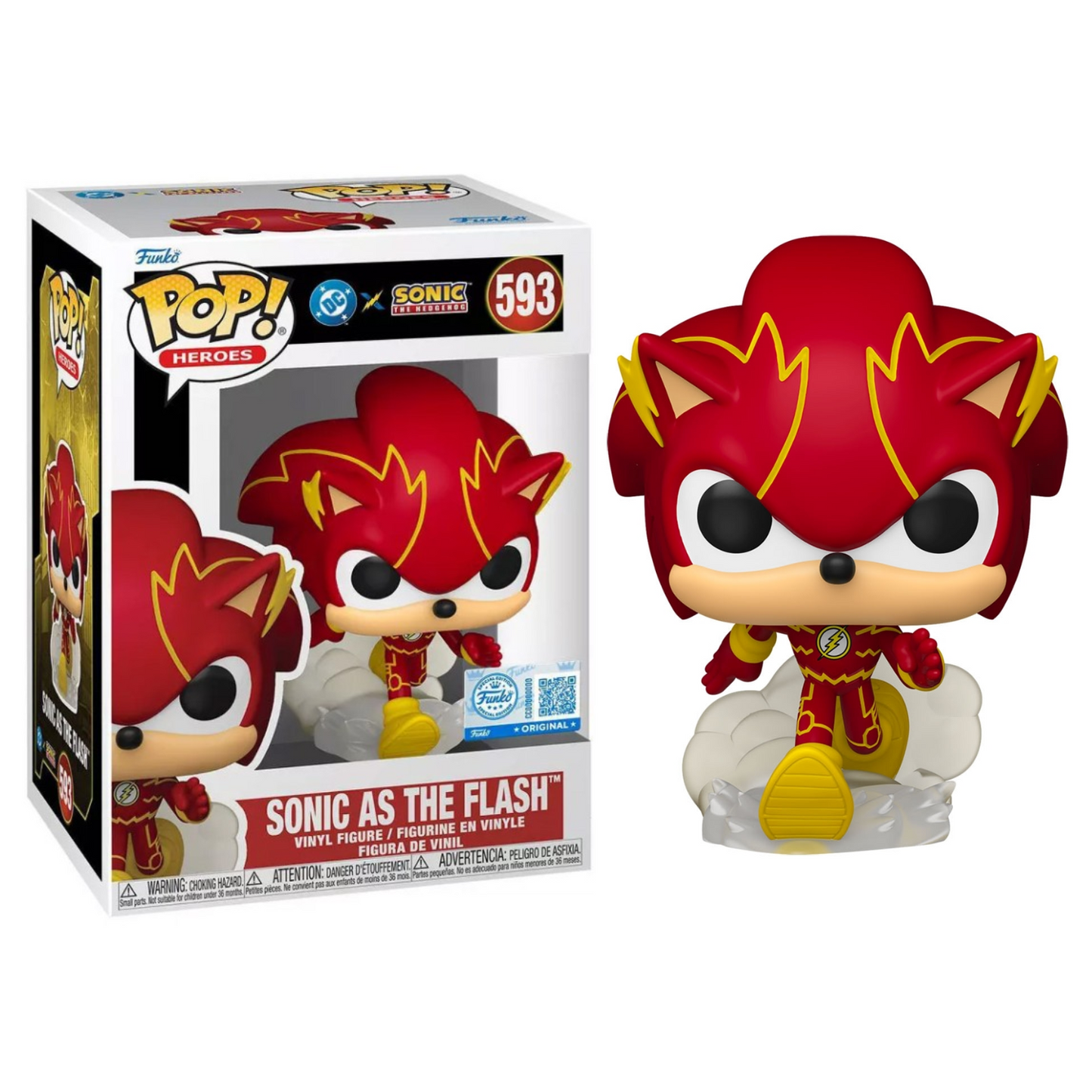 Funko Pop! Heroes DC X Sonic the Hedgehog – (593) Sonic als Flash Figur 9cm