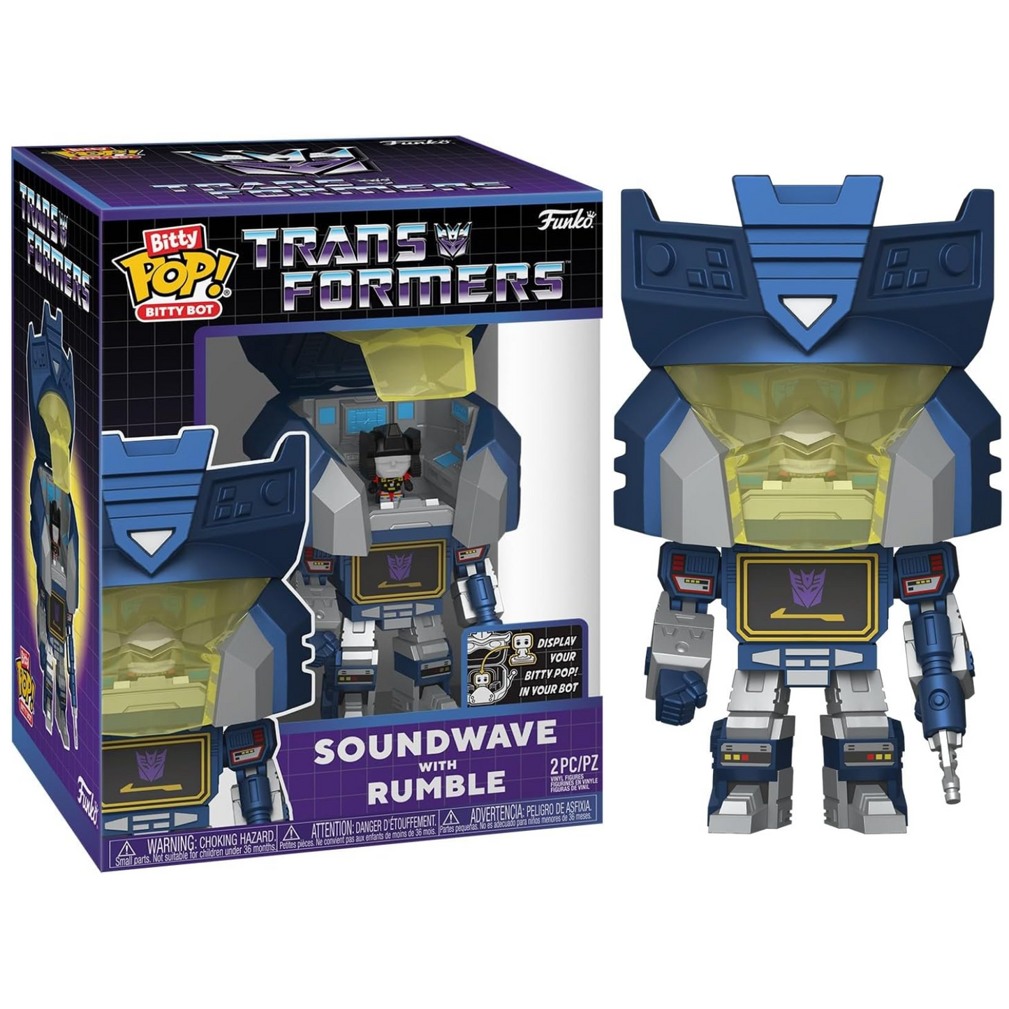 Funko Bitty Pop! Bitty Bot – Transformers – Soundwave mit Rumble