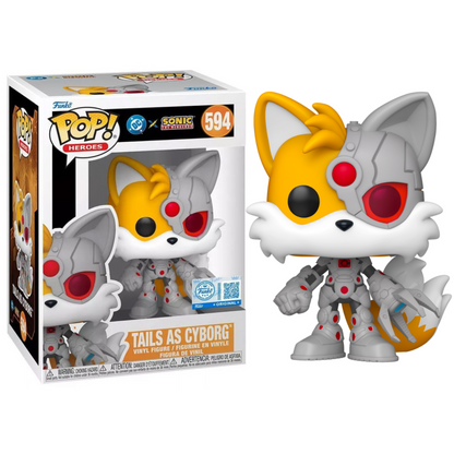 Funko Pop ! Heroes DC X Sonic the Hedgehog – (594) Tails als Cyborg 9cm