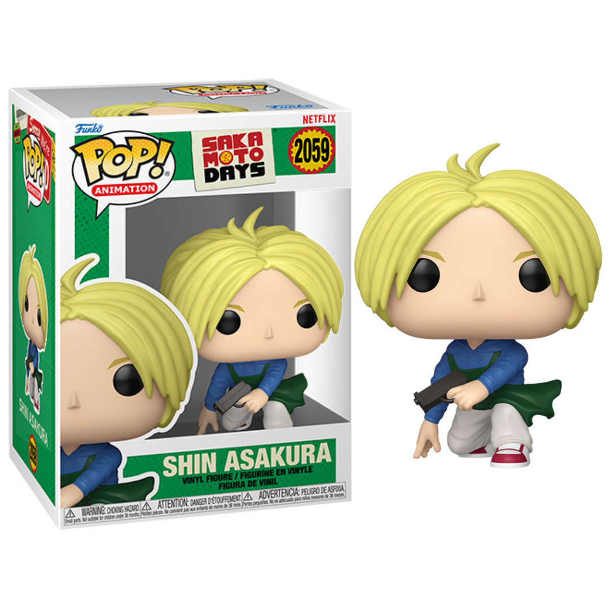 Funko Pop ! Animation - Sakamoto Days (2059) Shin Asakura Figure 9cm