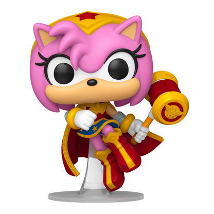 Funko Pop ! Heroes - DC X Sonic Hedgehog (595) Amy As Wonder Woman 9cm