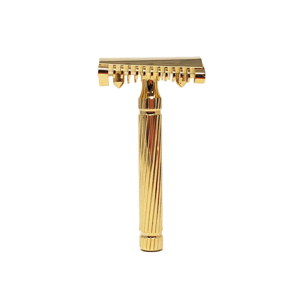 Fatip Slant Rasierhobel vergoldet Il Piccolo Storto Open Comb\Art.42153