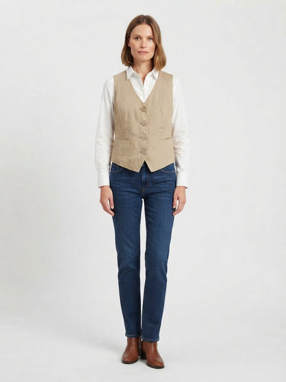Yes Zee Gilet da donna 1734 G213 EV00 0298 fango