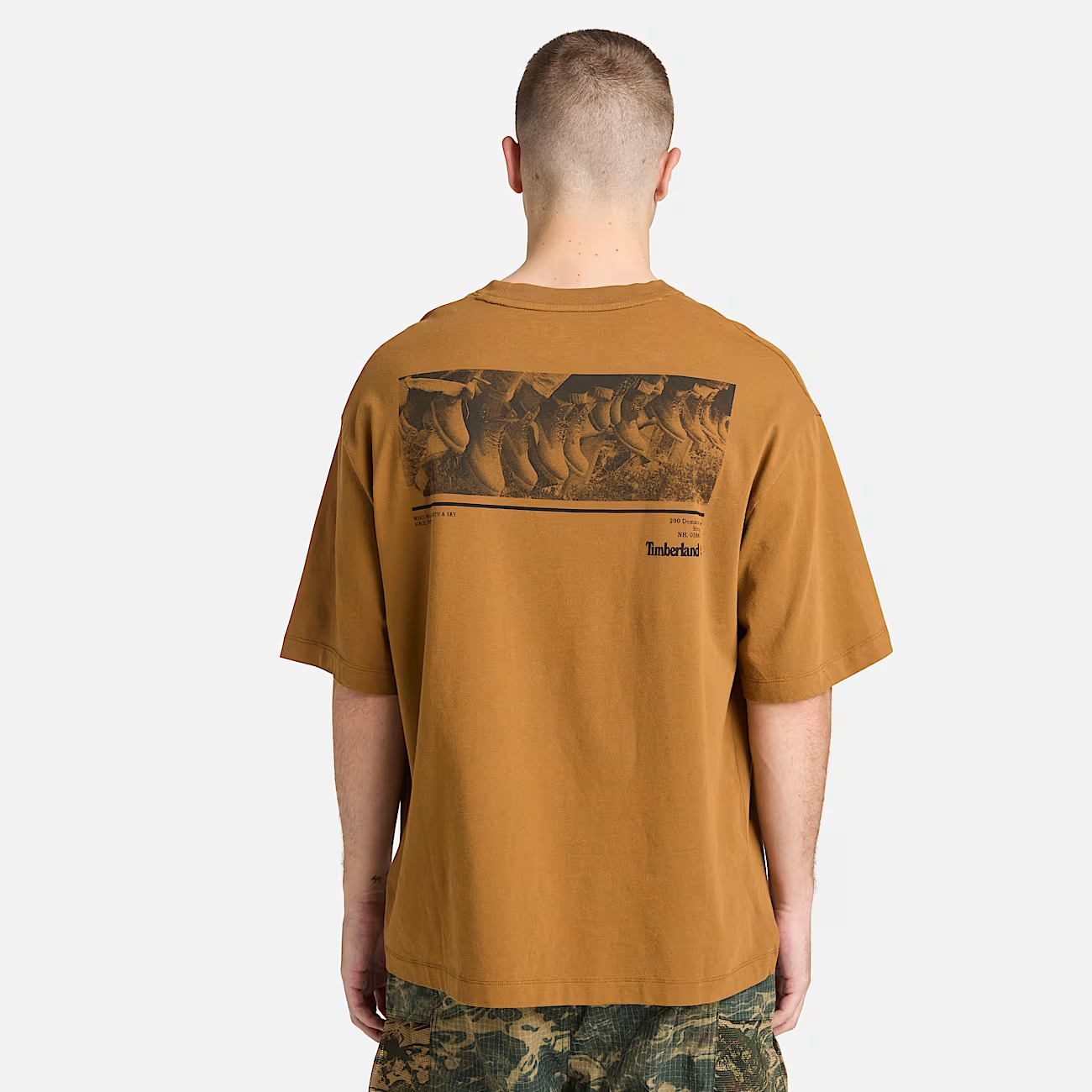 Timberland T-shirt Uomo Archive Boot TB0A5M8R EH2 Grano Scuro