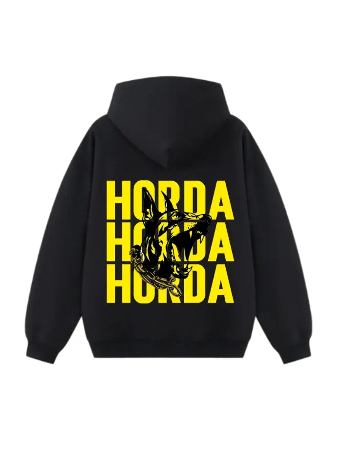 Boxy Fit Hoodie 100% Cotton Dobermann Yellow Boxy Fit