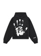 Felpa Boxy Fit Nera 330g "Hand" | Made in Italy – Horda Brand