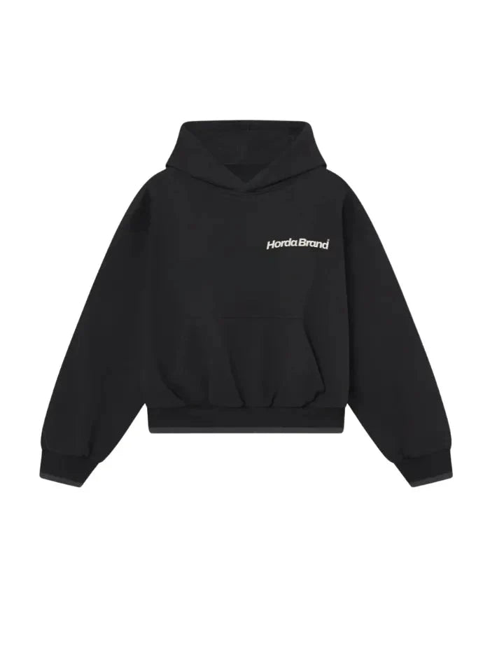 Felpa Oversize Nera 330g No Fear Boxy Fit Made in Italy | Horda
