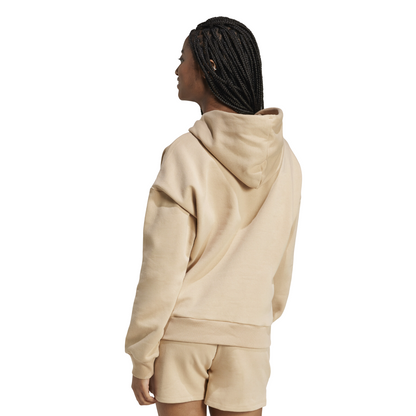Adidas Felpa da donna cappuccio Essentials Small Logo Feel Cozy JV7310 sabbia