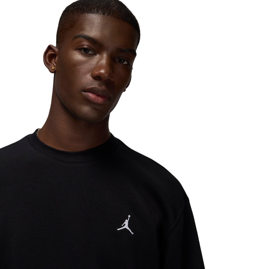 Felpa Jordan Brooklyn Fleece Nera Uomo FV7293-010 | Girocollo Streetwear