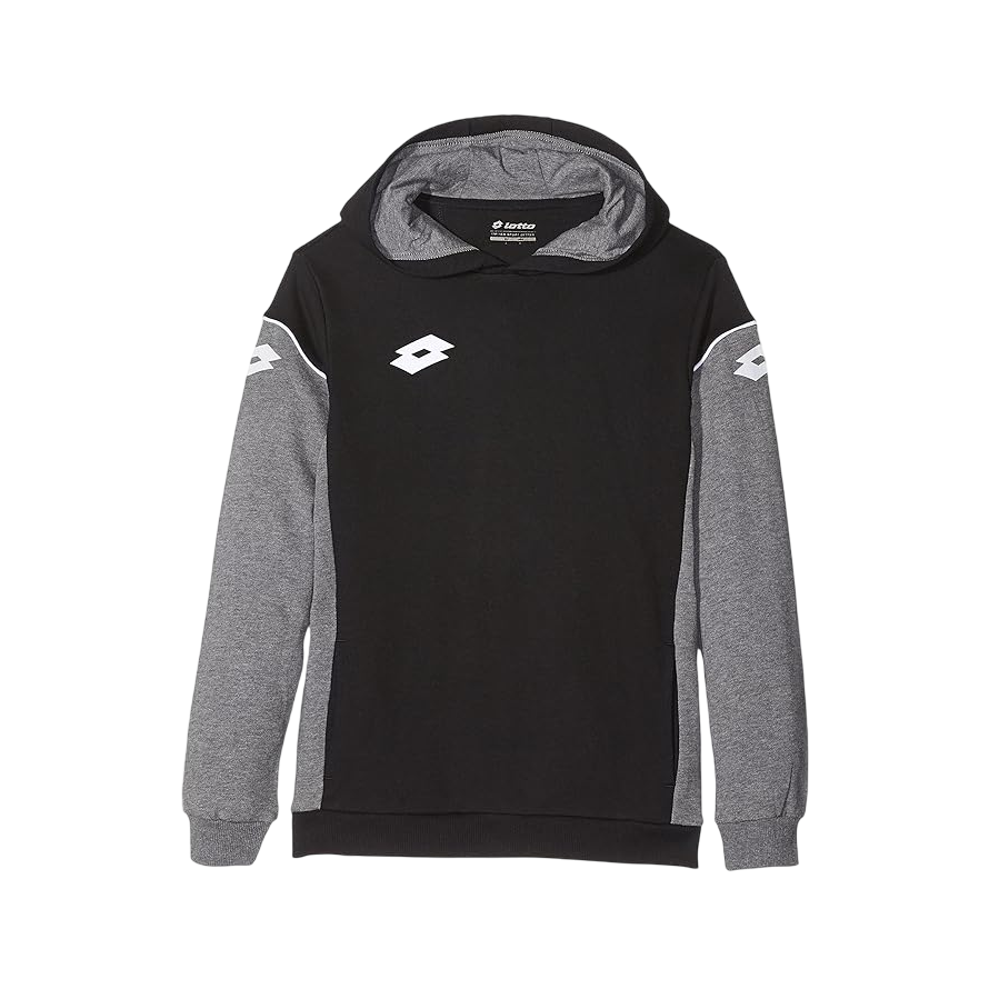 Lotto Felpa Star Evo Hood Uomo R9726 Nero-Grigio