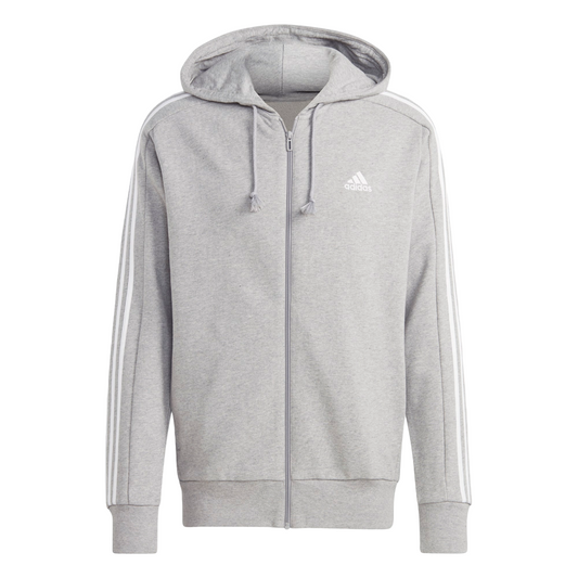 Adidas Felpa da uomo con cappuccio e zip intera IC9833 grigio-bianco