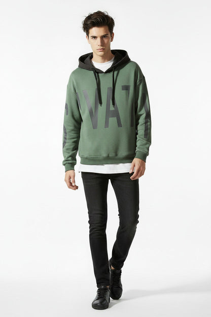 Felpa con Cappuccio Uomo Oversize Streetwear