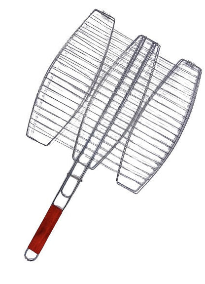 Fenner Bbq Grill Fisch 3 Grillrost Barbecue für Fisch vom Grill 3 Plätze 38x37cm