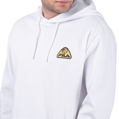 Fila Felpa felpa con cappuccio da uomo Norman 689314 M67 bianco