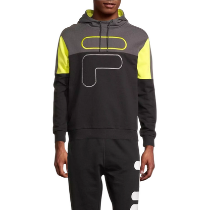 Fila felpa con cappuccio da uomo Parson Blocked 683449 B498 nero