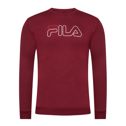 Fila felpa girocollo da uomo Liam Crew Sweat 687139 D10 bordeaux