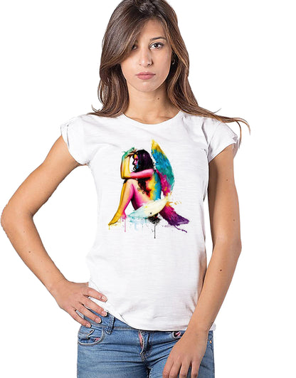 T-shirt Donna Urban Slub 'The Legend' 100% Cotone Fiammato