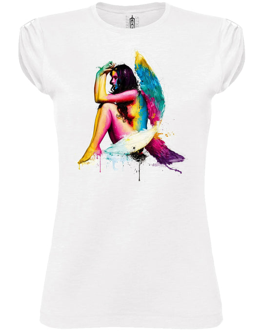 T-shirt Donna Urban Slub 'The Legend' 100% Cotone Fiammato
