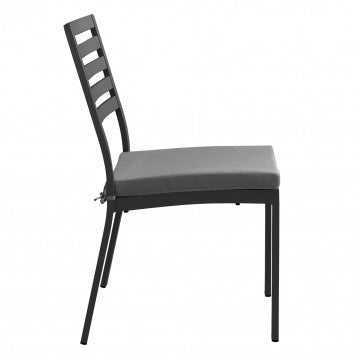 Stuhl Formentera mit Kissen - Aluminium und Textil, 46 x 62 x 84 cm H