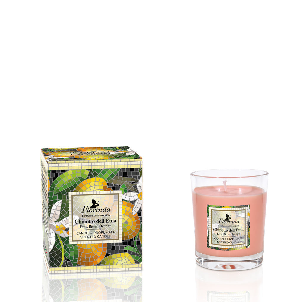 Florinda Italienische Mosaike Duftkerze Chinotto Dell'Etna 145 gr