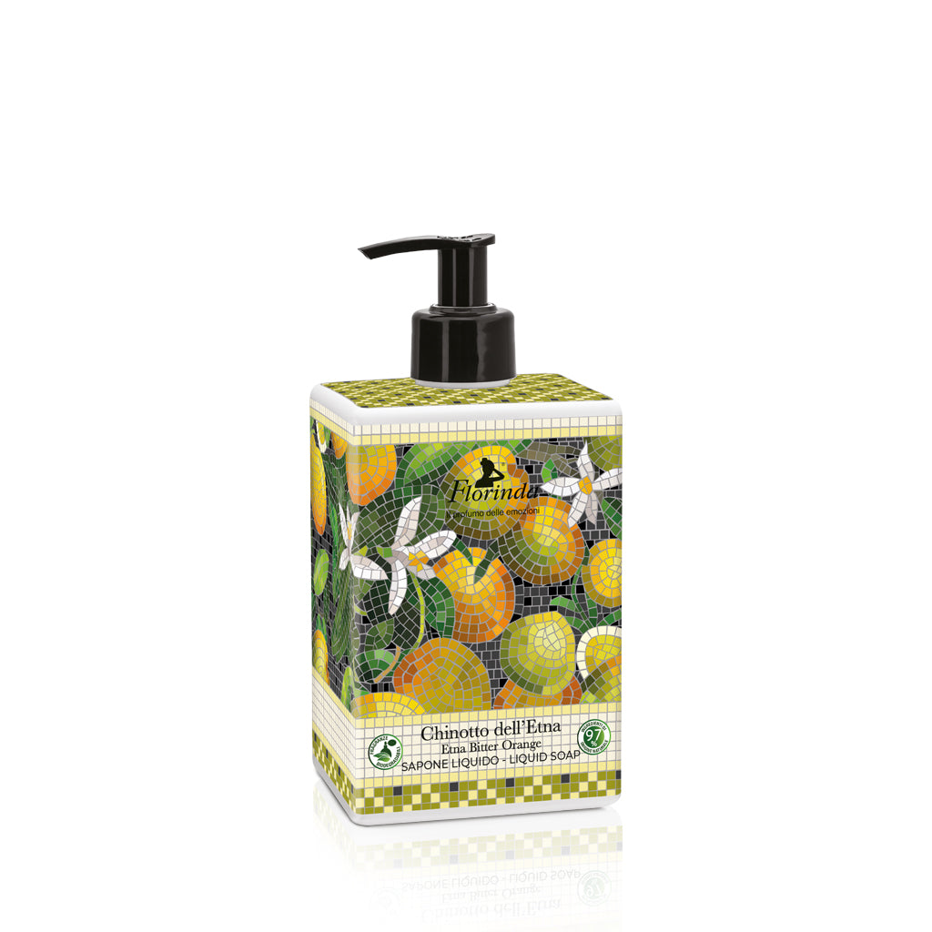 Florinda Mosaici Italiani Flüssigseife Chinotto Dell'Etna Für Hände Und Körper 500 ml