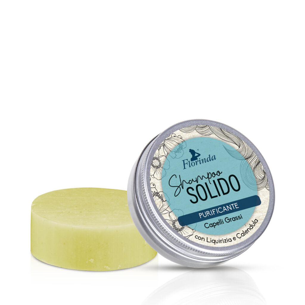 Florinda Shampoo Solido Purificante Per Capelli Grassi Con Liquirizia E Calendula 70 gr