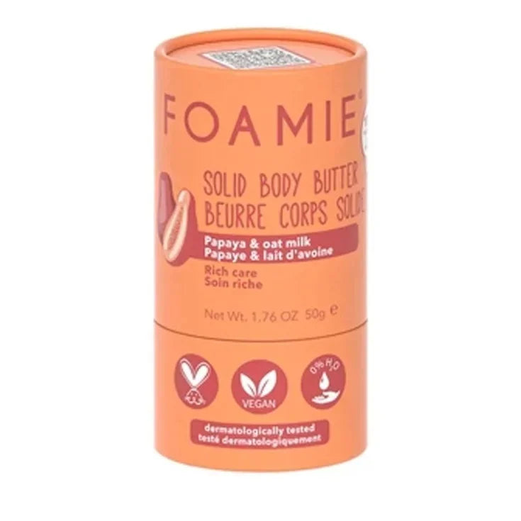 Foamie Feste Körperbutter Nährend mit Papaya & Hafermilch 50 g