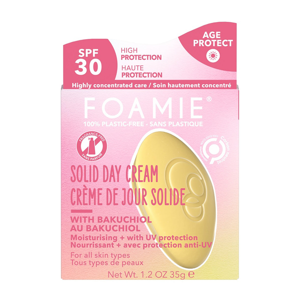 Foamie Crema Solida Per Il Viso Giorno Anti Age SPF30 Con Bakuchiol 35 gr