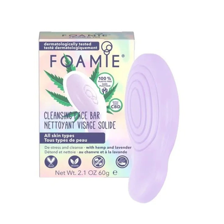 Foamie Sapone Solido Per Il Viso Per Tutti I Tipi Di Pelle I Beleaf In You Con Olio Di Canapa E Lavanda  60 gr